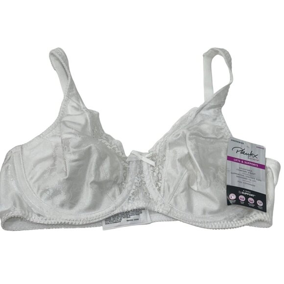 Playtex Secrets White Full Coverage Underwire Bra Style 4422 Comfort Straps 38B - Picture 1 of 10